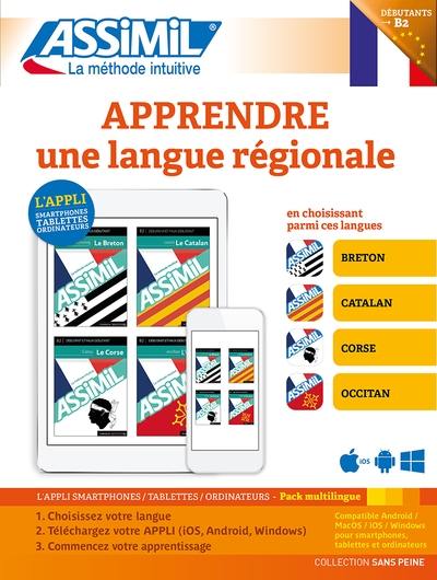Apprendre une langue régionale : breton, catalan, corse, occitan, débutants-B2 : pack applivre Apprendre une langue régionale : breton, catalan, corse, occitan, débutants-B2 : pack applivre