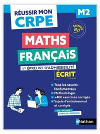 Maths, français, 1re épreuve d'admissibilité : écrit M2 : concours 2027