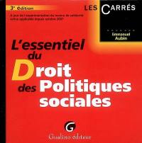 L'essentiel du droit des politiques sociales : à jour de l'expérimentation du revenu de solidarité active applicable depuis octobre 2007