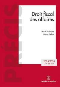 Droit fiscal des affaires : 2025-2026