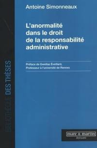 L'anormalité dans le droit de la responsabilité administrative