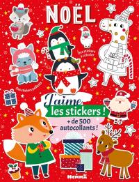 J'aime les stickers : Noël : + de 500 autocollants ! - Des stickers à colorier - Des stickers pailletés