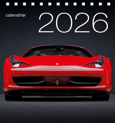 Calendrier de table 2026 : Voitures de rêve