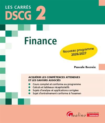 Finance, DSCG 2 : nouveau programme 2026-2027