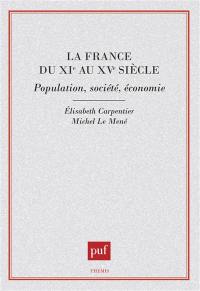 La France du XIe au XVe siècle : population, société, économie