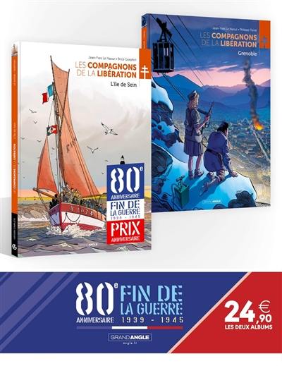 Les compagnons de la Libération : pack 80e anniversaire fin de la guerre 1939-1945 : Grenoble, l'île de Sein Les compagnons de la Libération : pack 80e anniversaire fin de la guerre 1939-1945 : Grenoble, l'île de Sein
