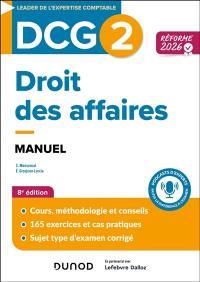 DCG 2, droit des affaires : manuel : réforme 2026