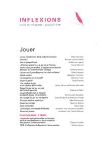 Inflexions : civils et militaires : pouvoir dire, n° 60. Jouer