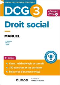 DCG 3, droit social : manuel : réforme 2026-2027