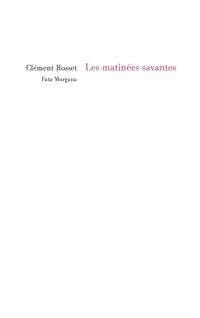 Les matinées savantes. Discours sur l'écrithure
