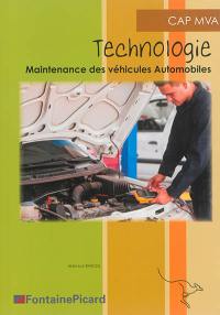 Technologie CAP MVA, maintenance des véhicules automobiles