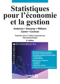 Statistiques pour l'économie et la gestion