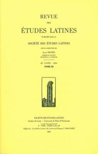 Revue des études latines, n° 82