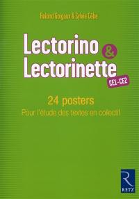 Lectorino & Lectorinette, CE1-CE2 : 24 posters pour l'étude des textes en collectif