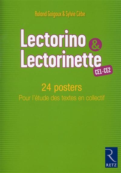 Lectorino & Lectorinette, CE1-CE2 : 24 posters pour l'étude des textes en collectif