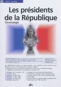 Les présidents de la République : chronologie