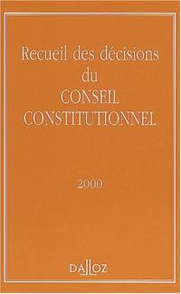 Recueil des décisions du Conseil constitutionnel 2001