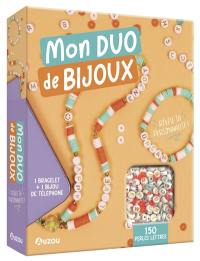 Mon duo de bijoux : révèle ta personnalité ! : 1 bracelet + 1 bijou de téléphone, 150 perles lettres