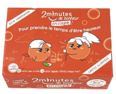 2 minutes de bonheur en couple ! : pour prendre le temps d'être heureux : jeu de conversation, cartes illimitées