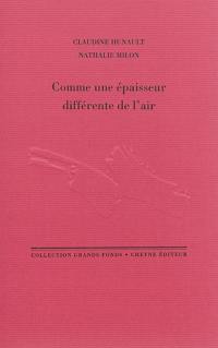 Comme une épaisseur différente de l'air