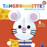 Tangrommettes géantes et faciles 3+ : la souris : 8 pages d'autocollants repositionnables
