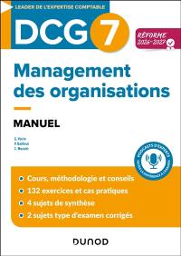 DCG 7, management des organisations : manuel : réforme 2026