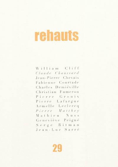 Rehauts, n° 29 Rehauts, n° 29