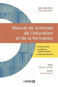 Manuel de sciences de l'éducation et de la formation Manuel de sciences de l'éducation et de la formation