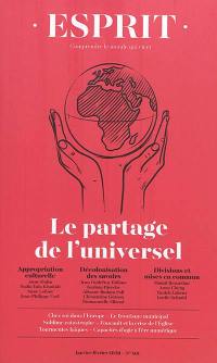 Esprit, n° 461. Le partage de l'universel Esprit, n° 461. Le partage de l'universel
