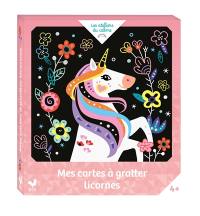Mes cartes à gratter licornes : mini boîte avec accessoires