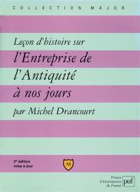 Leçon d'histoire sur l'entreprise, de l'Antiquité à nos jours