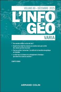 Information géographique (L'), n° 89-4. Varia