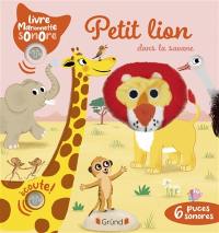 Petit lion dans la savane