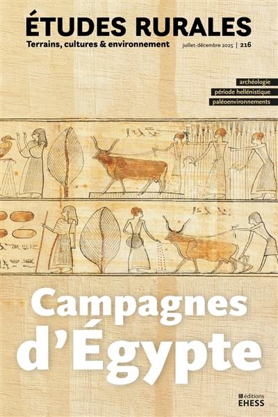 Etudes rurales, n° 216. Campagnes d'Egypte