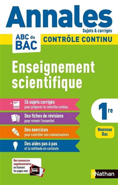 Enseignement scientifique 1re : contrôle continu : nouveau bac Enseignement scientifique 1re : contrôle continu : nouveau bac