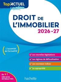 Droit de l'immobilier : 2026-2027