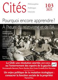 Cités, n° 103. Pourquoi encore apprendre ? : à l'heure du relativisme et de l'IA