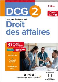 DCG 2, droit des affaires : 37 fiches de révision pour réussir l'épreuve : réforme 2026