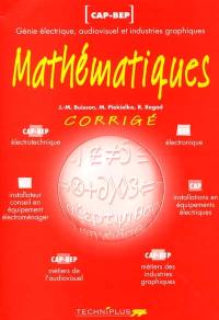 Mathématiques, CAP-BEP, génie électrique : corrigé