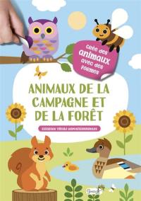 Animaux de la campagne et de la forêt : stickers vinyle repositionnables