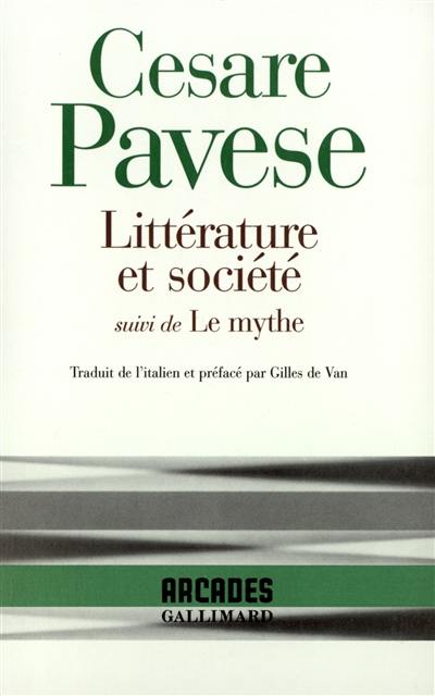 Littérature et société. Le mythe