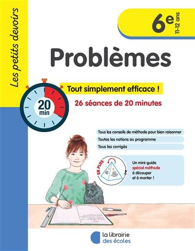 Problèmes 6e, 11-12 ans : 26 séances de 20 minutes