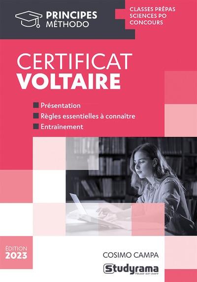 Certificat Voltaire : classes prépas, Sciences Po, concours Certificat Voltaire : classes prépas, Sciences Po, concours