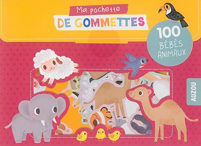 Livre - Ma pochette de gommettes : 100 animaux mignons : Livres bébé