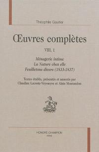 Oeuvres complètes. Section VIII. Vol. 1