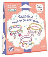 Bracelets charms gourmandises : tout le matériel pour réaliser 6 modèles