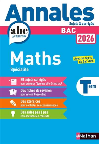 Maths spécialité terminale : bac 2026 Maths spécialité terminale : bac 2026