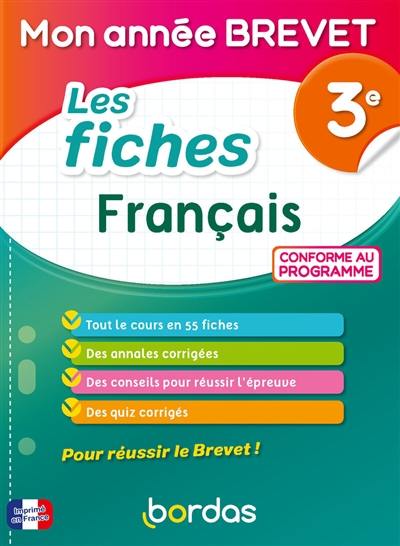 Les fiches français 3e : conforme au programme