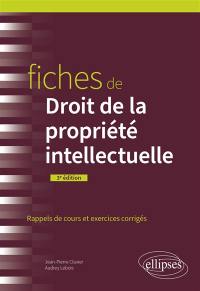 Fiches de droit de la propriété intellectuelle : rappels de cours et exercices corrigés