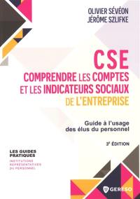CSE : comprendre les comptes et les indicateurs sociaux de l'entreprise : guide à l'usage des élus du personnel